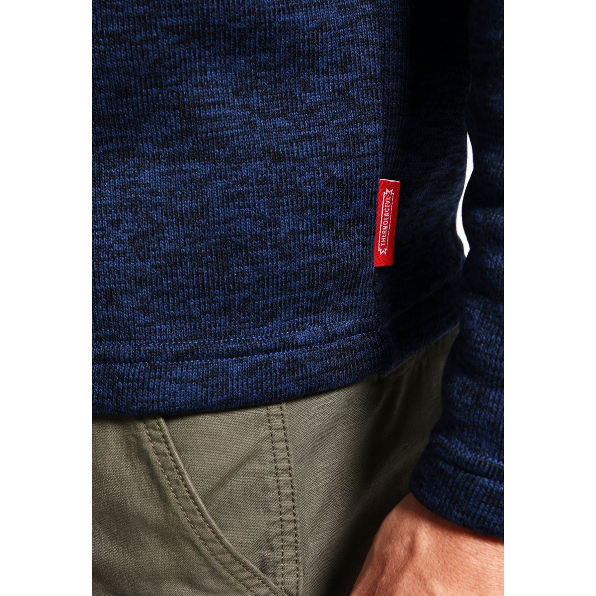 Pull polaire Thermolactyl bleu chiné, DAMART SPORT