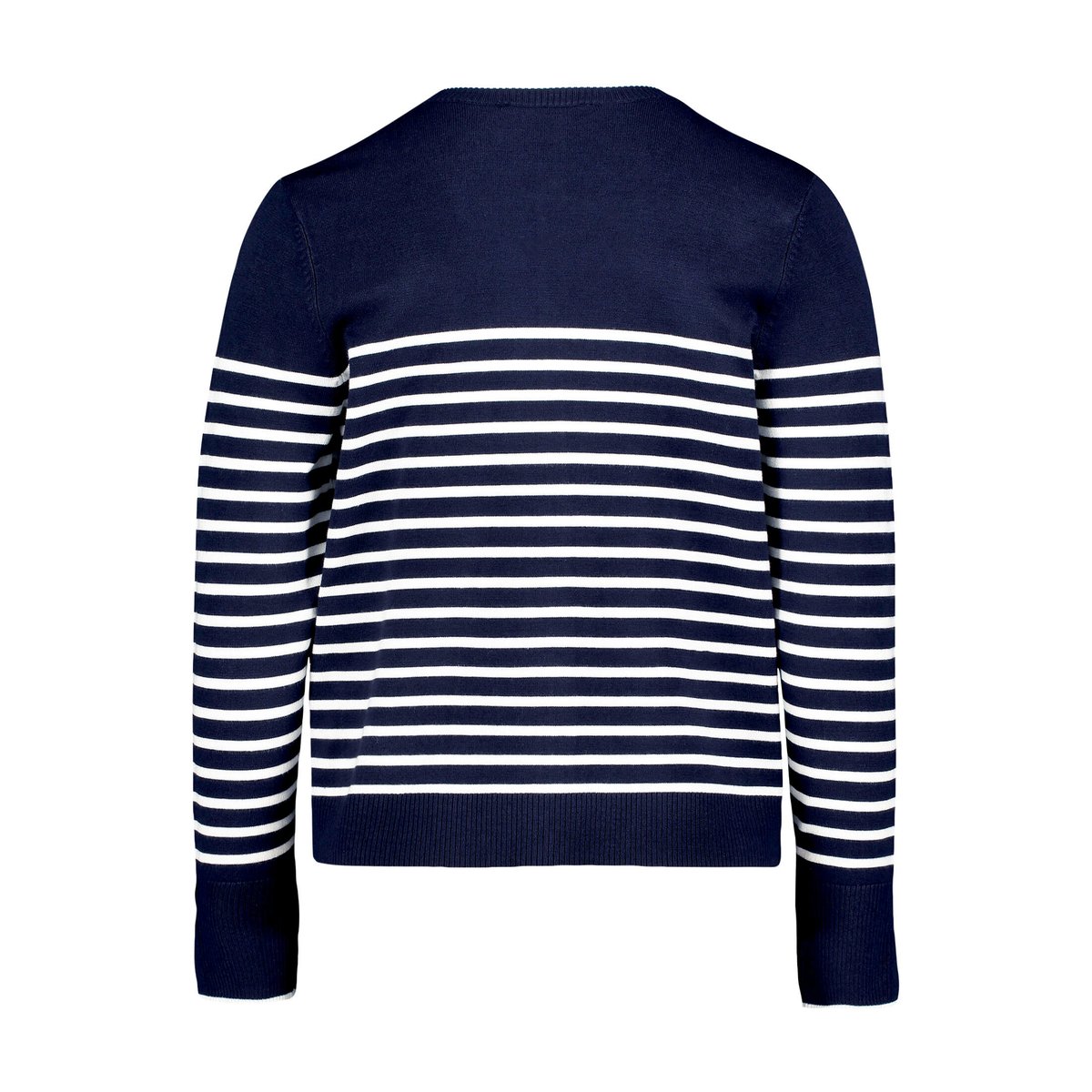 Cardigan en maille basique à rayures patch dark blue/cream, BETTY BARCLAY