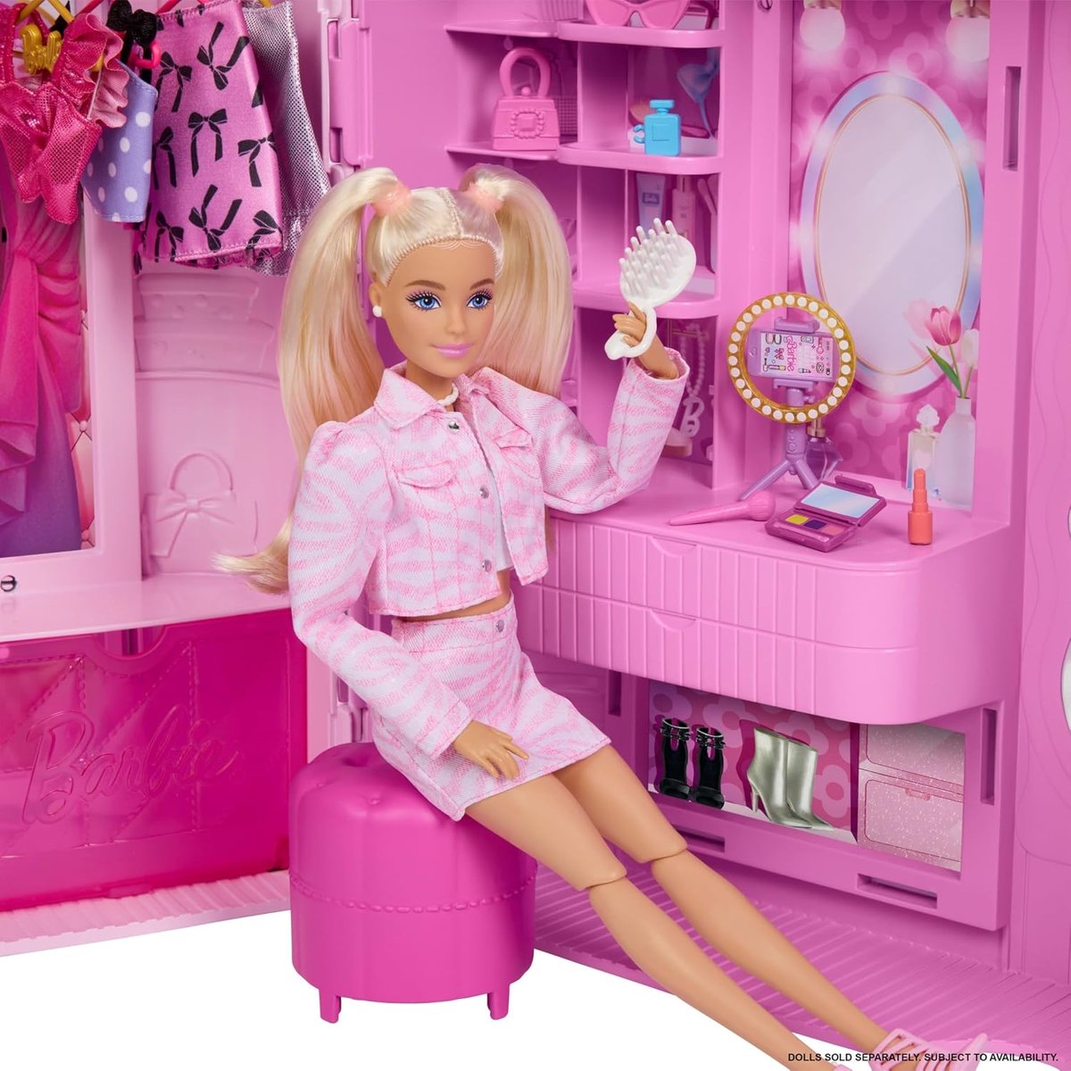 Armoire Deluxe Style rose, MATTEL