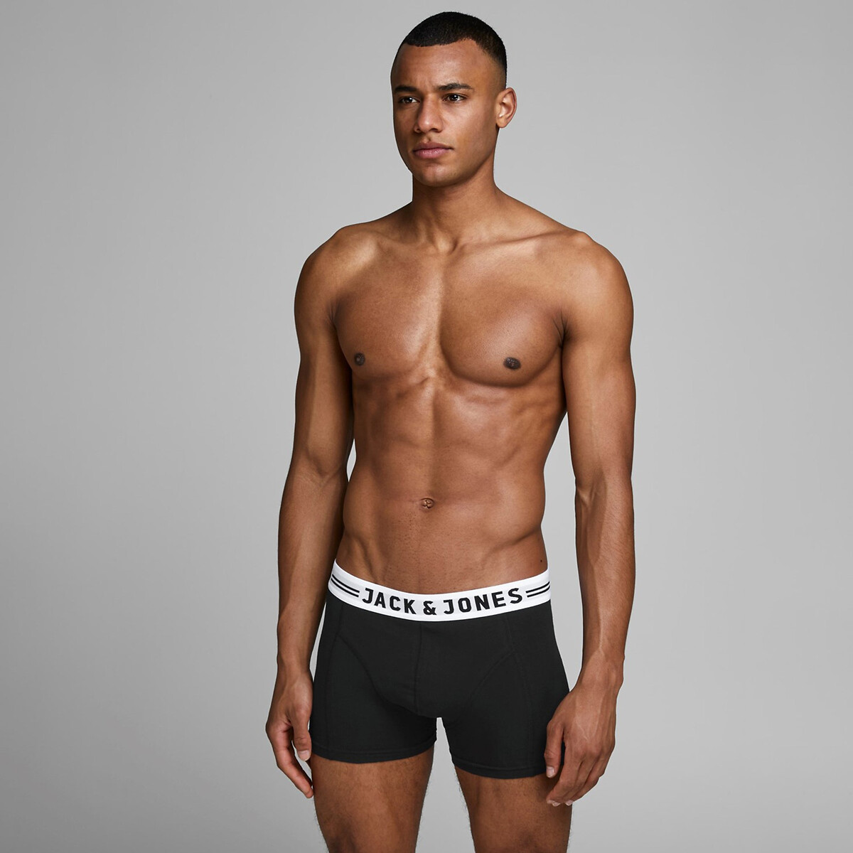 Confezione da 3 boxer nero + nero + nero, JACK & JONES