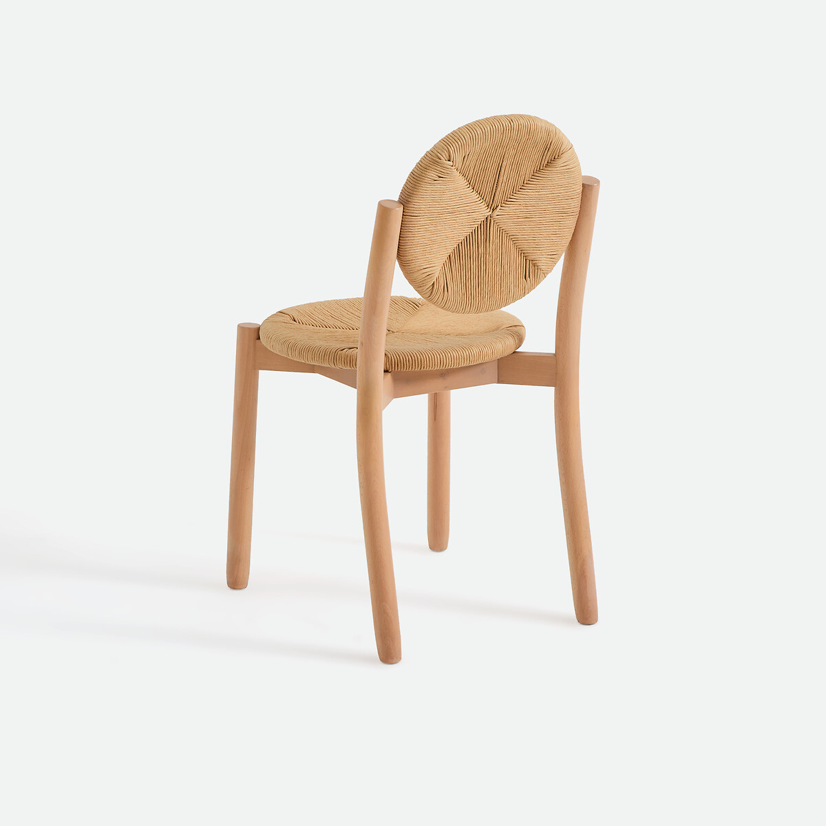 Chaise en hêtre et rotin tressé, CARPO hêtre naturel, LA REDOUTE INTERIEURS
