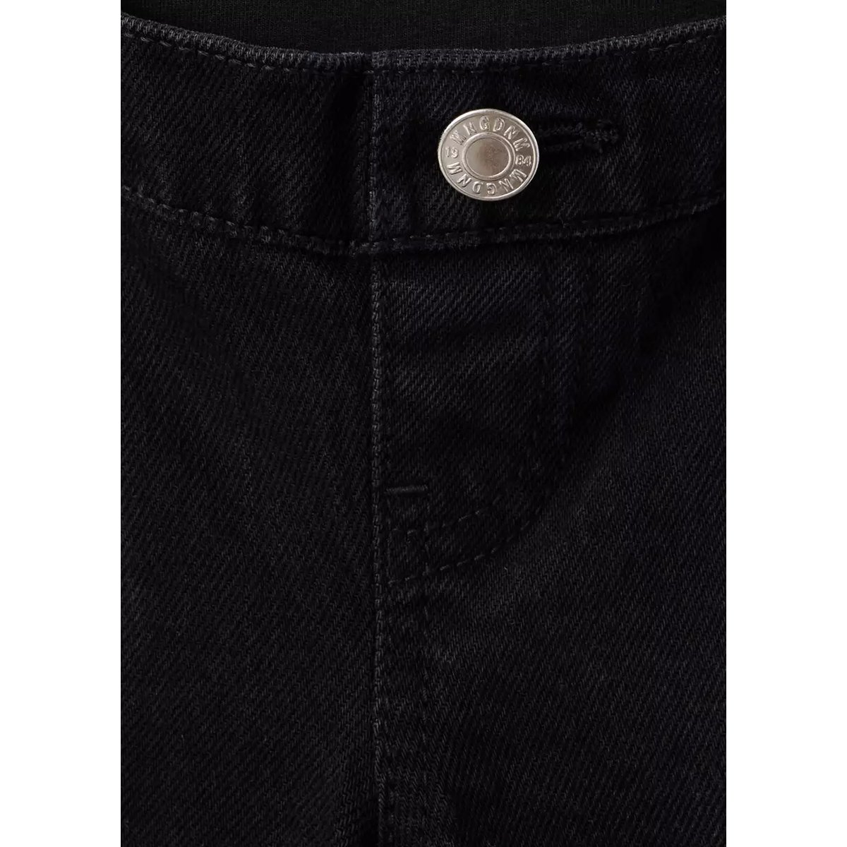 Jean de grossesse droit black denim, MANGO