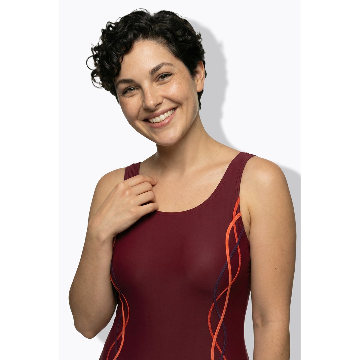 Maillot de bain une pièce rouge pur, ULLA POPKEN