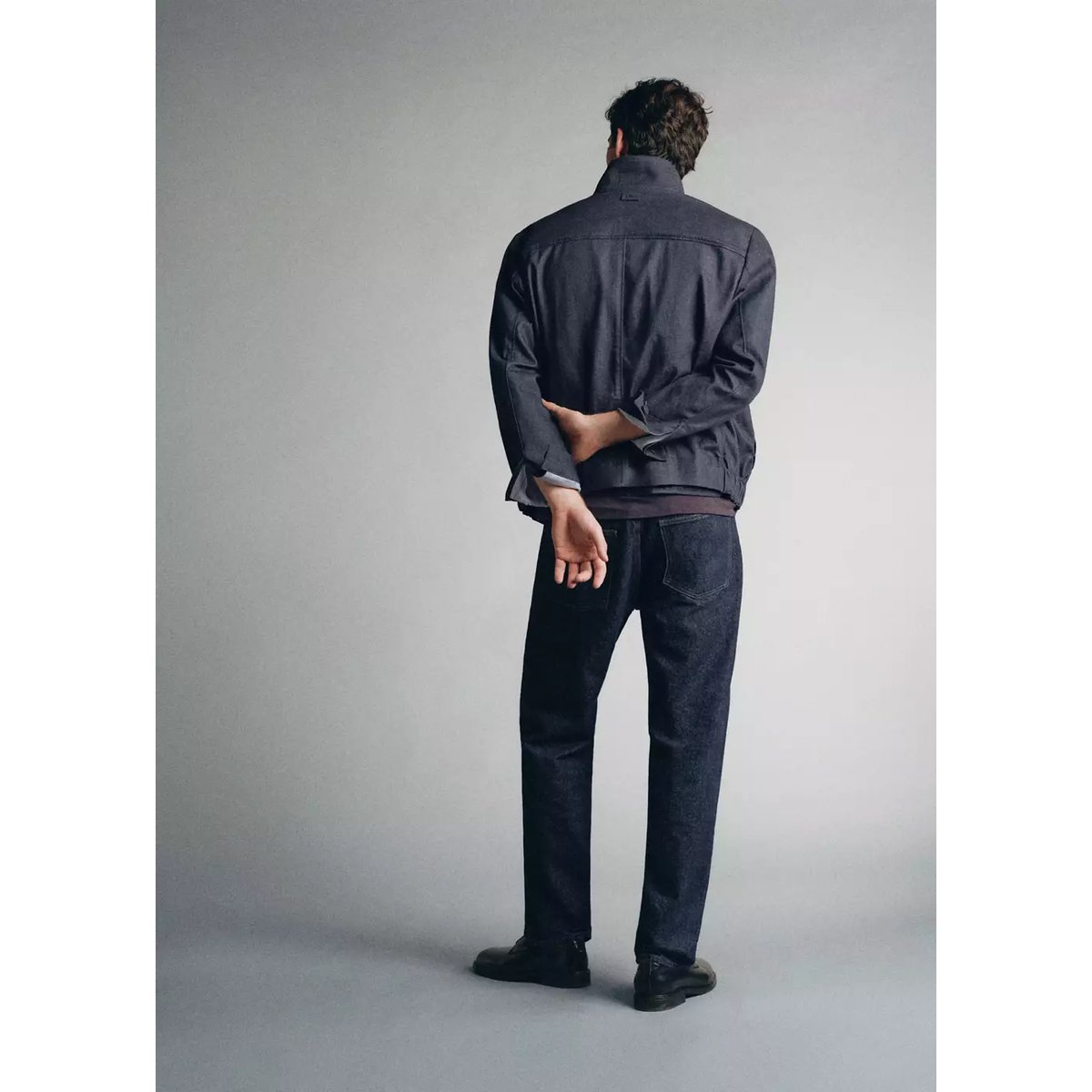 Veste en denim de coton bleu, MANGO MAN