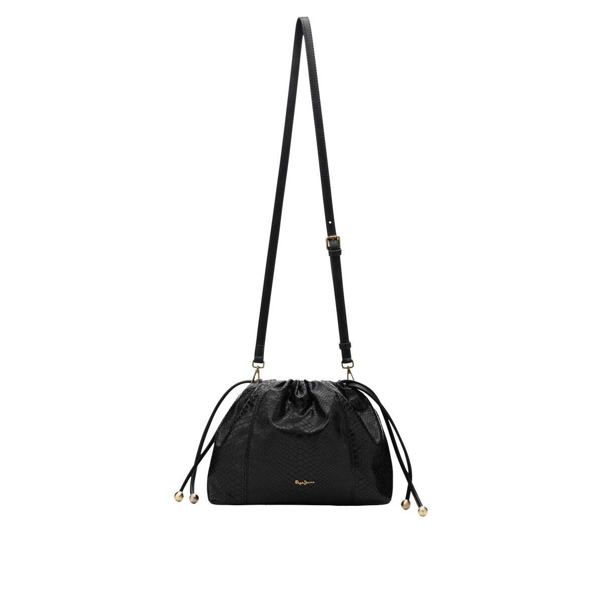Sac Hobo Effet Cuir noir, PEPE JEANS