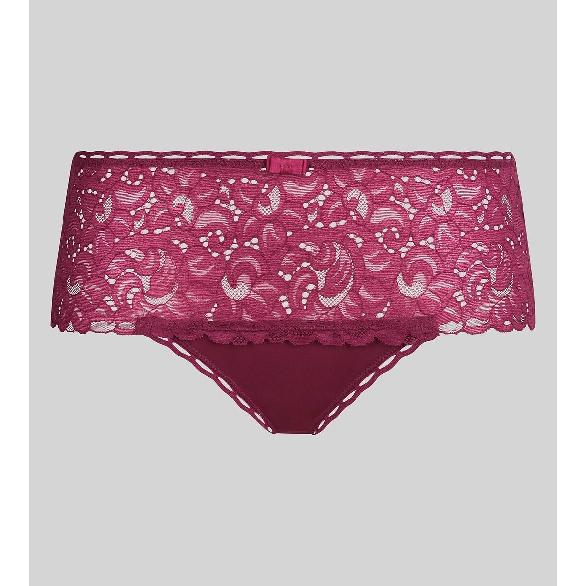 Culotte midi CLASSIC SUPPORT DENTELLE violet impérial, PLAYTEX