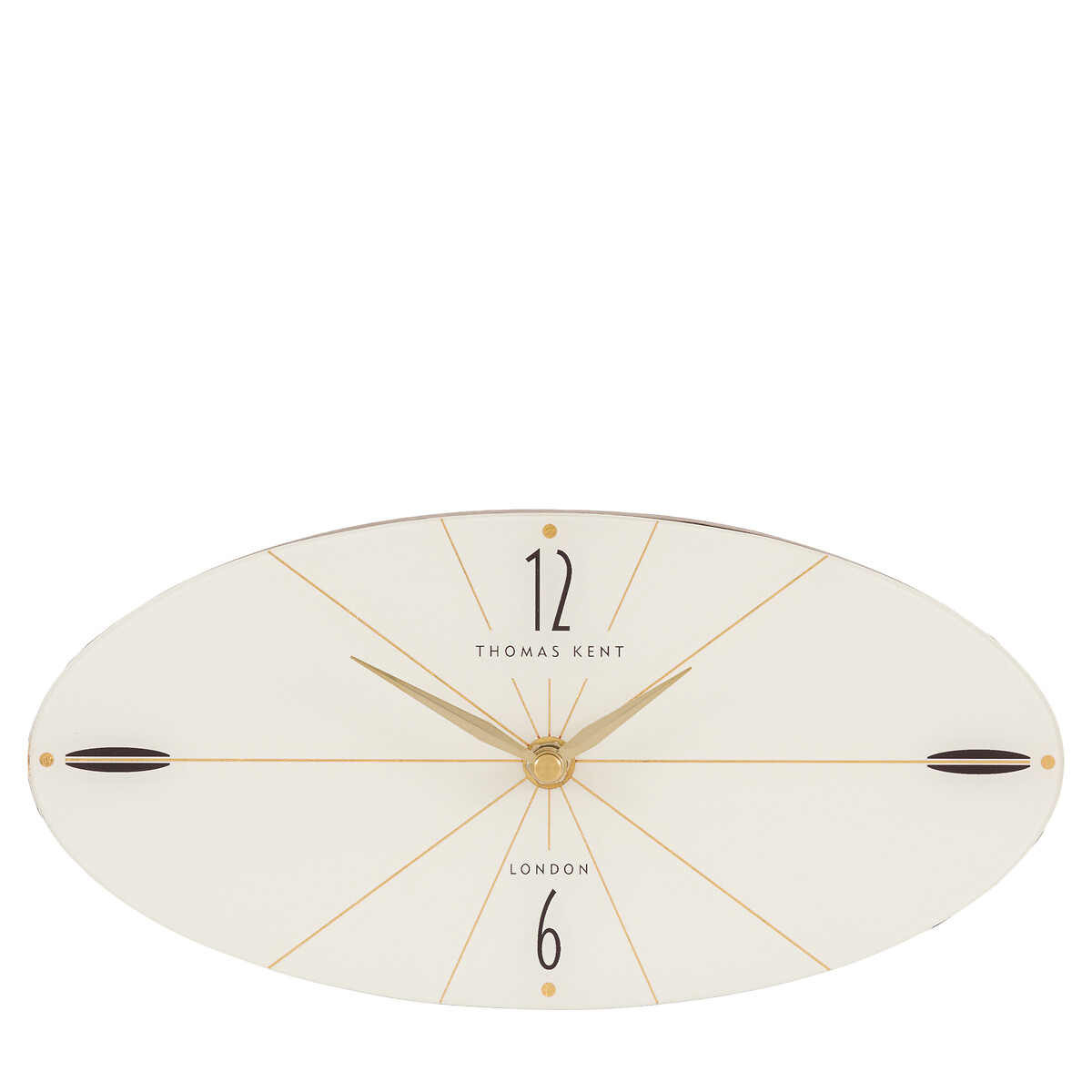 Greenwich Ellipse 11" Mantel Clock walnut, THOMAS KENT