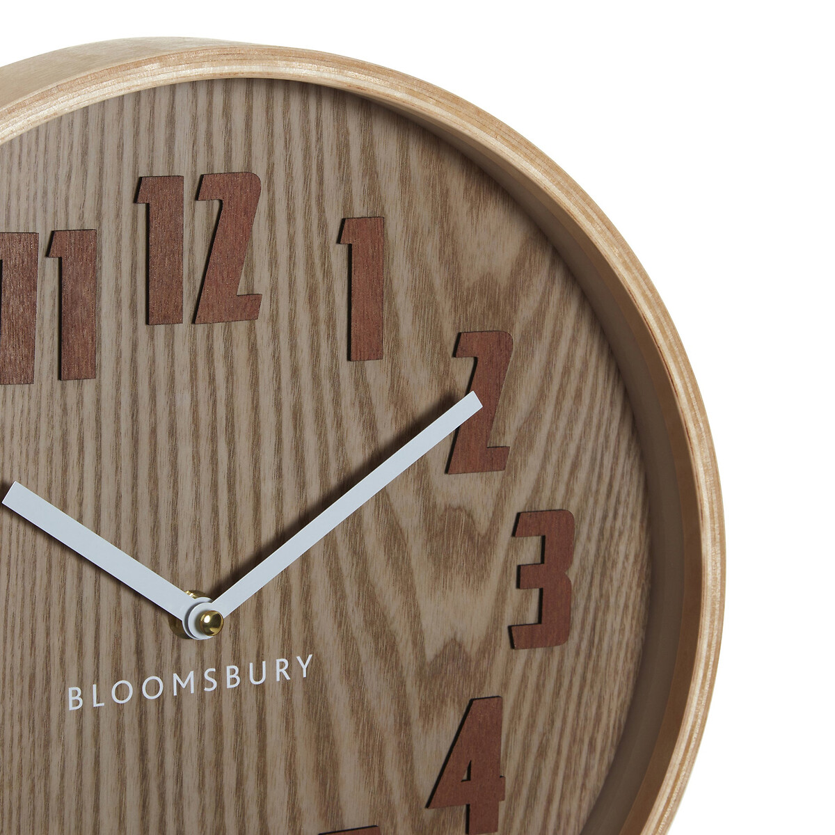 30cm Brown Grain Wooden Wall Clock brown, SO'HOME