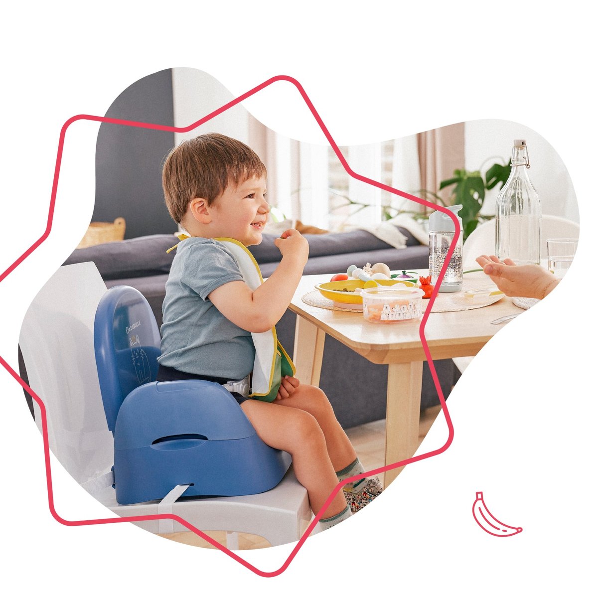 Rehausseur de chaise Chat Pliage Compact bleu, BADABULLE