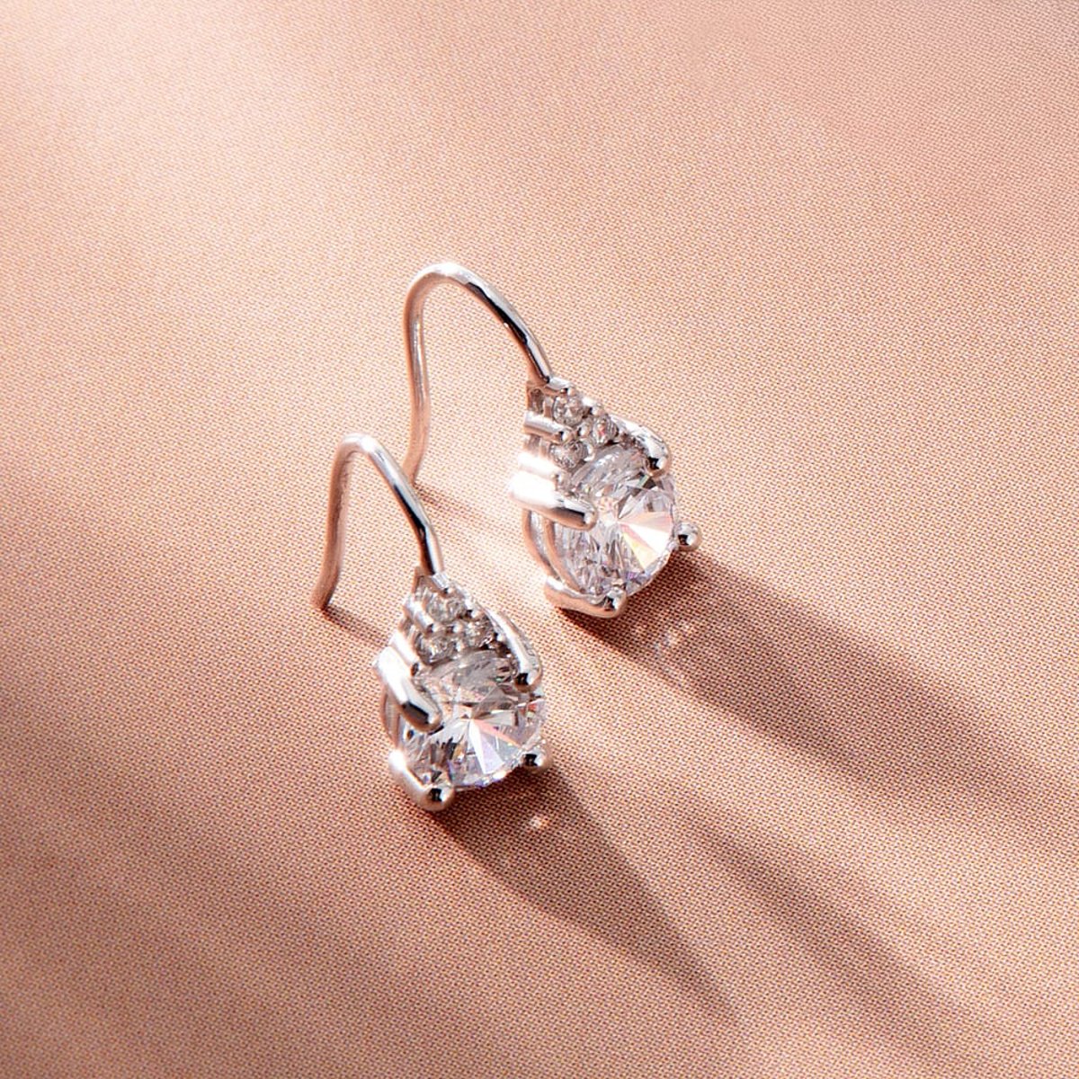 Boucles d'oreilles en Zircon/zircons Cubiques/argent 925/1000 Recyclé et Zircon blanc, MORELLATO