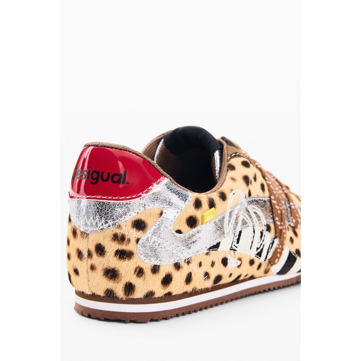 Baskets à imprimé animal 100 % cuir multicolore, DESIGUAL