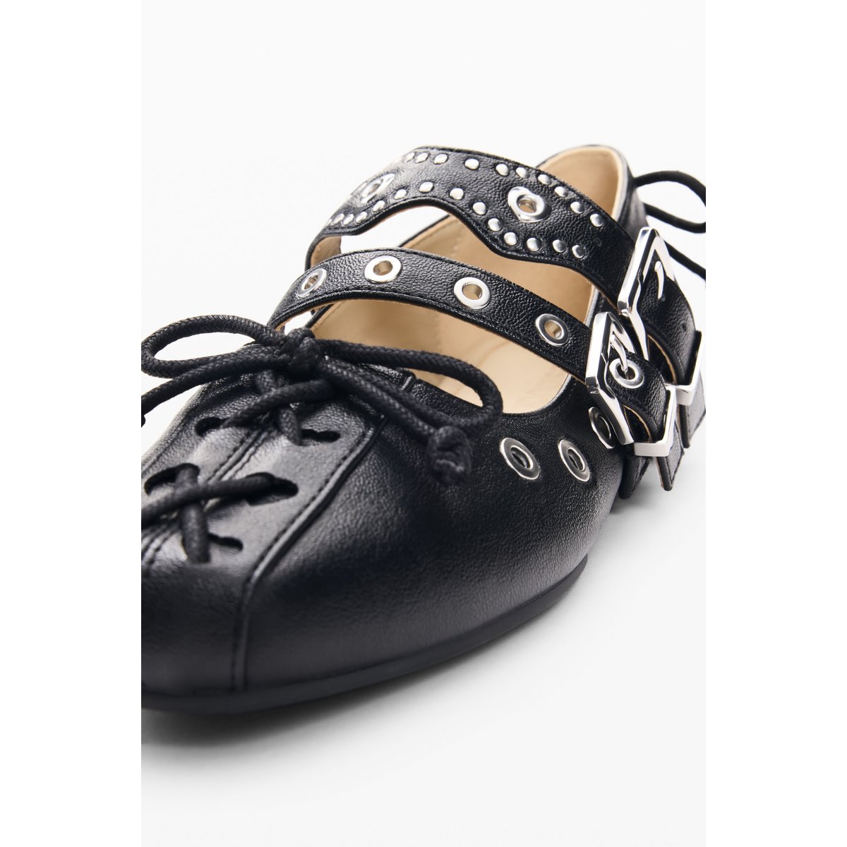 Ballerines effet cuir noir, DESIGUAL