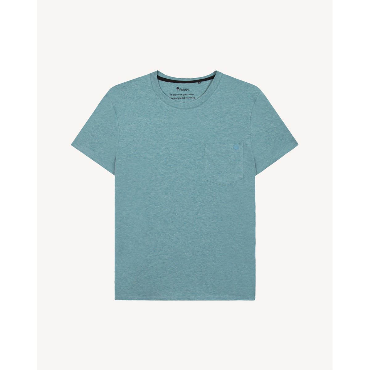 T-shirt coton OLONNE bleu, FAGUO