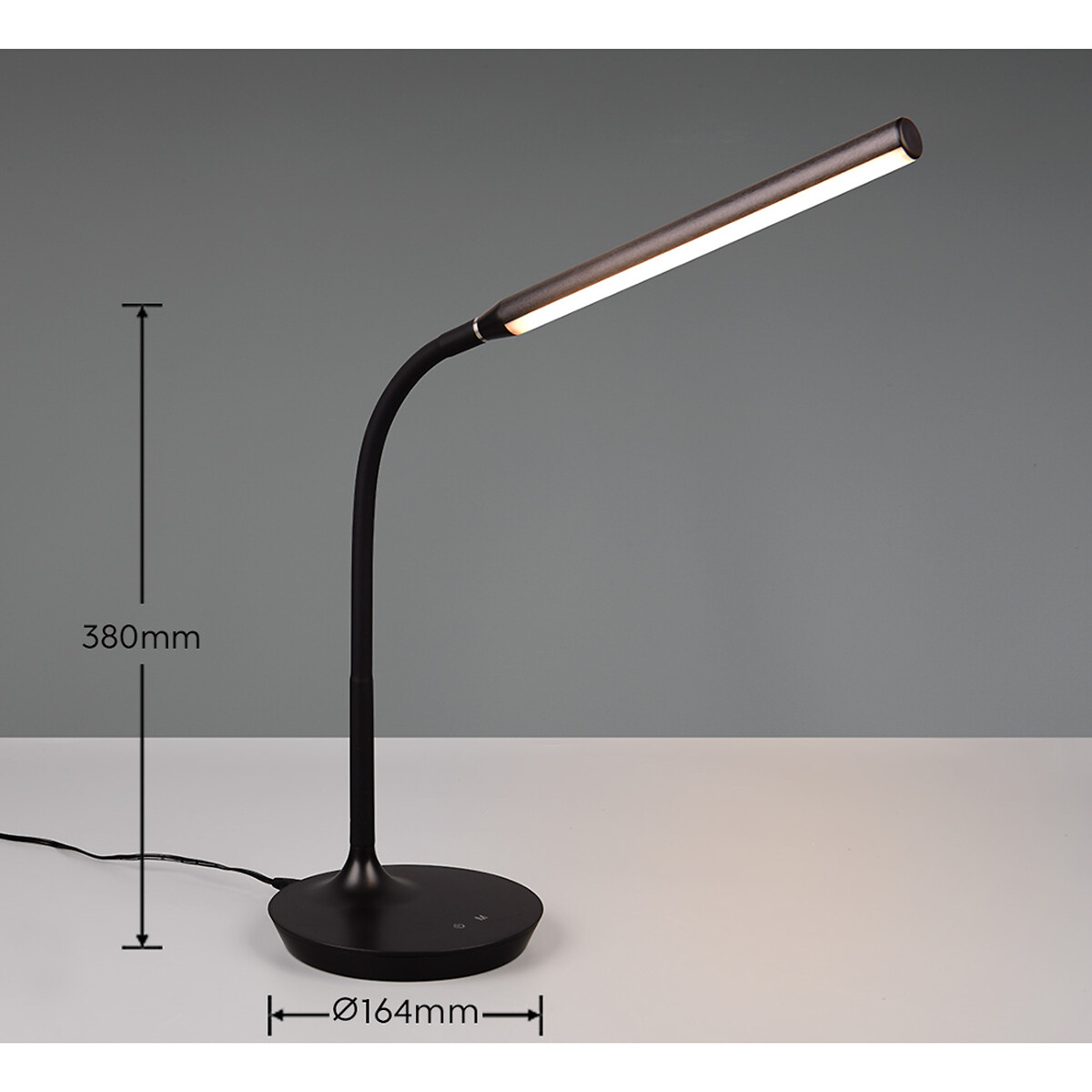 Candeeiro de mesa Toro , TRIO Lighting preto , TRIO LIGHTING