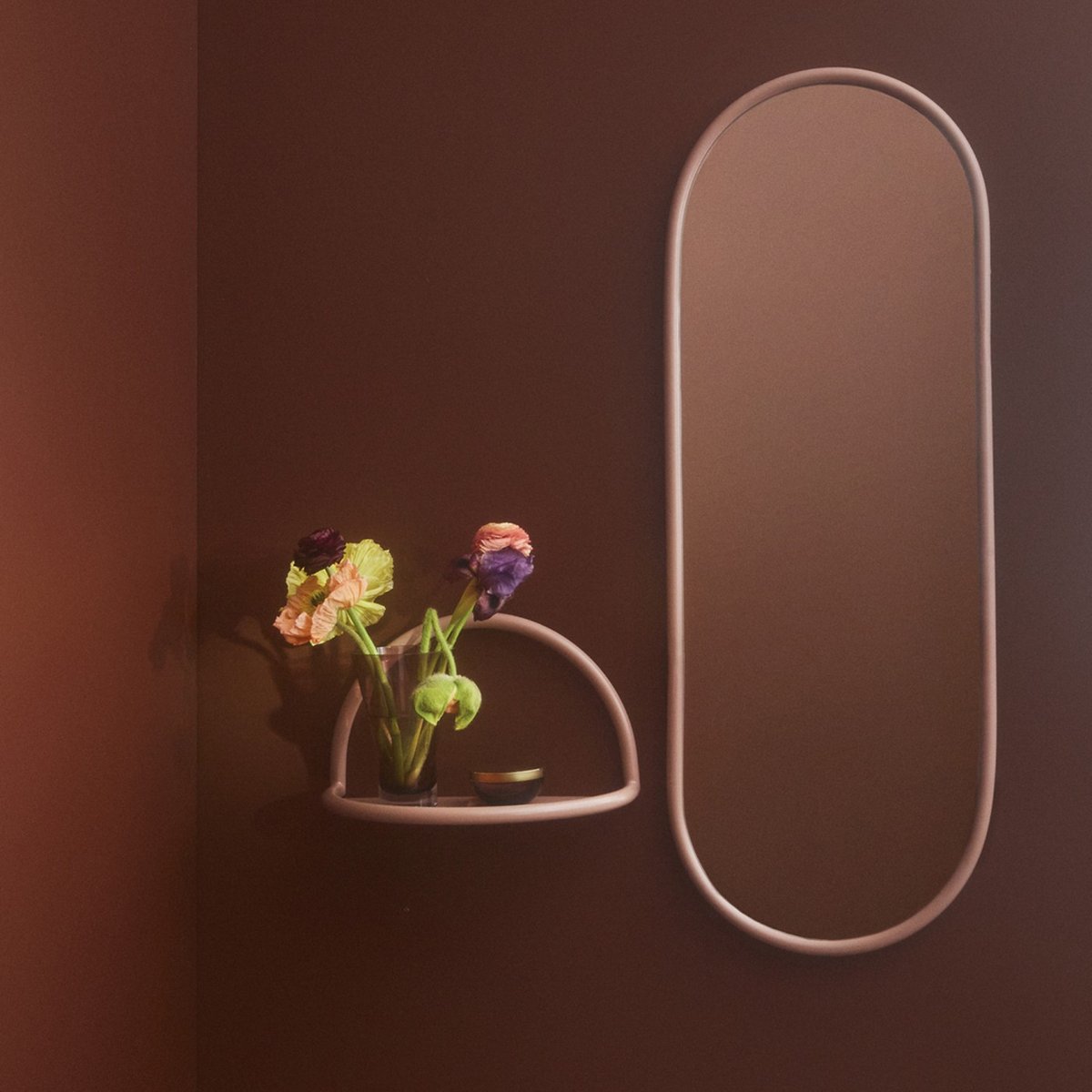 Etagère Angui 23 X L 39 cm rose, AYTM