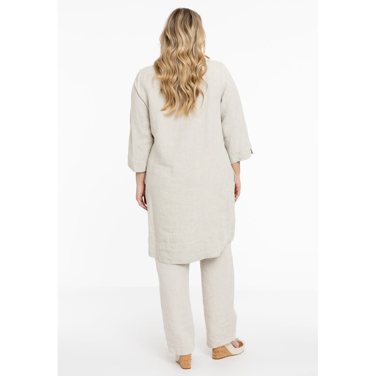 Chemise imprimé / imprimée floral brun clair, YOEK