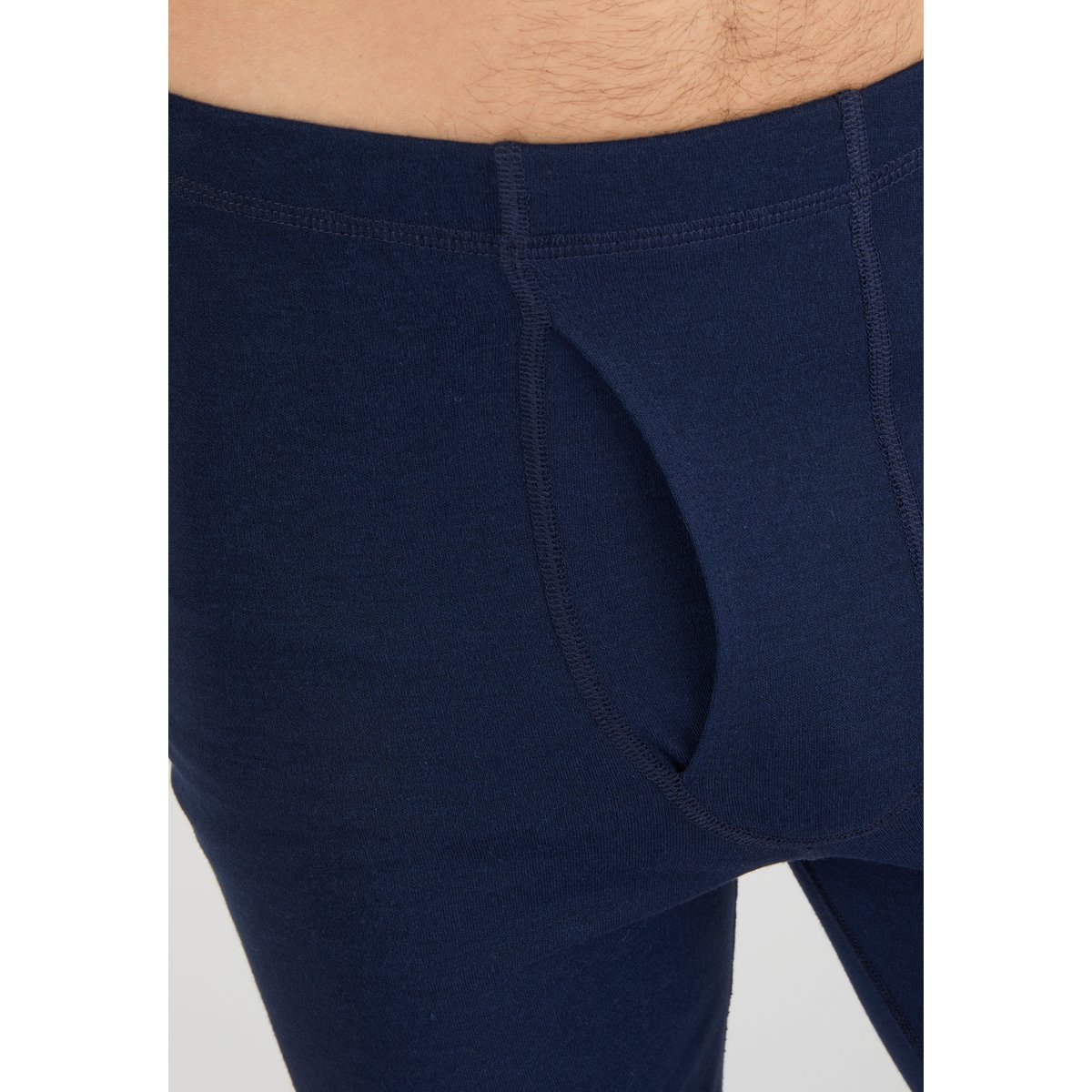 Caleçon ouvert Thermolactyl maille interlock - Standard bleu marine, DAMART