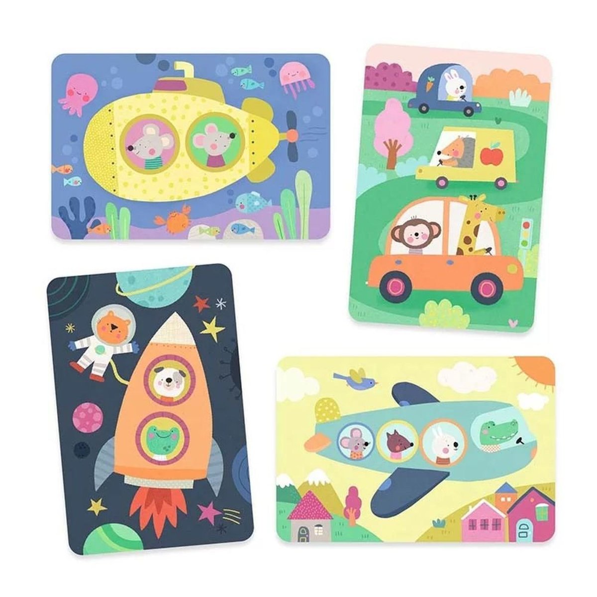 Coloriage pour les petits - En route multicolore, DJECO