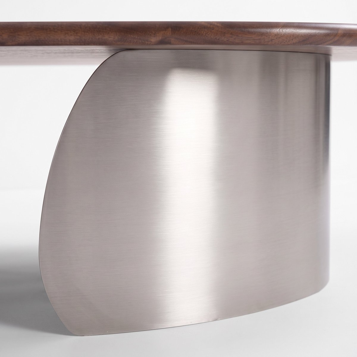 Table basse en bois de manguier et métal brossé 120 cm - SELMA marron foncé et métal, MAISON PAVANE