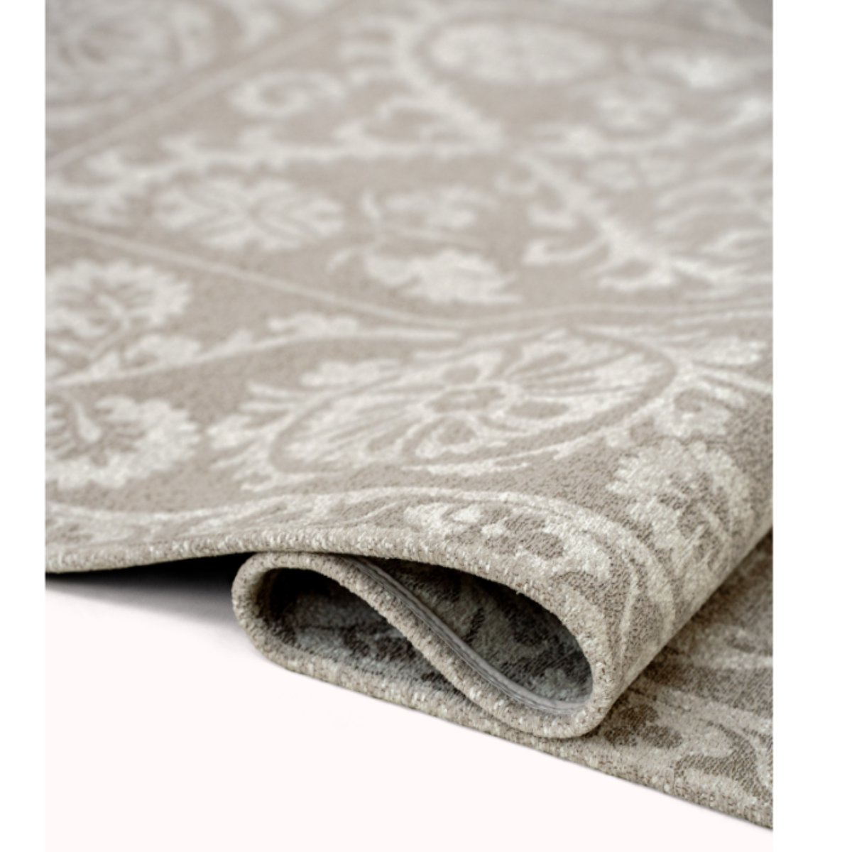 Tapis style orient tissé plat TABRY - Louis de Poortere gris, NOVATREND