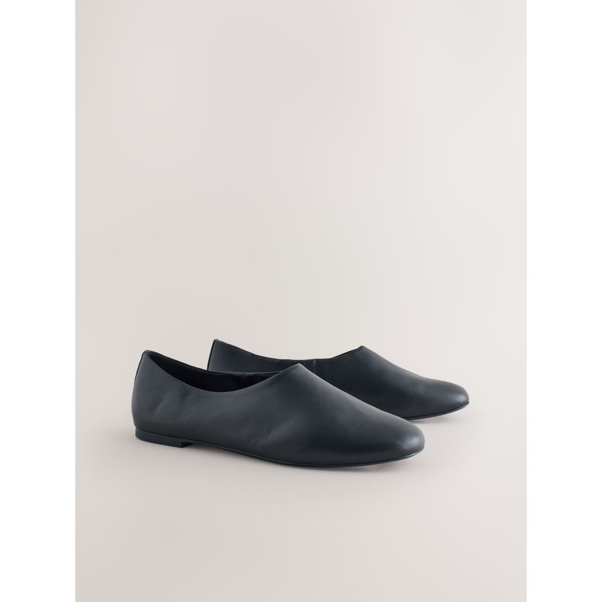 Ballerines montantes en cuir forever comfort® noir, NEXT