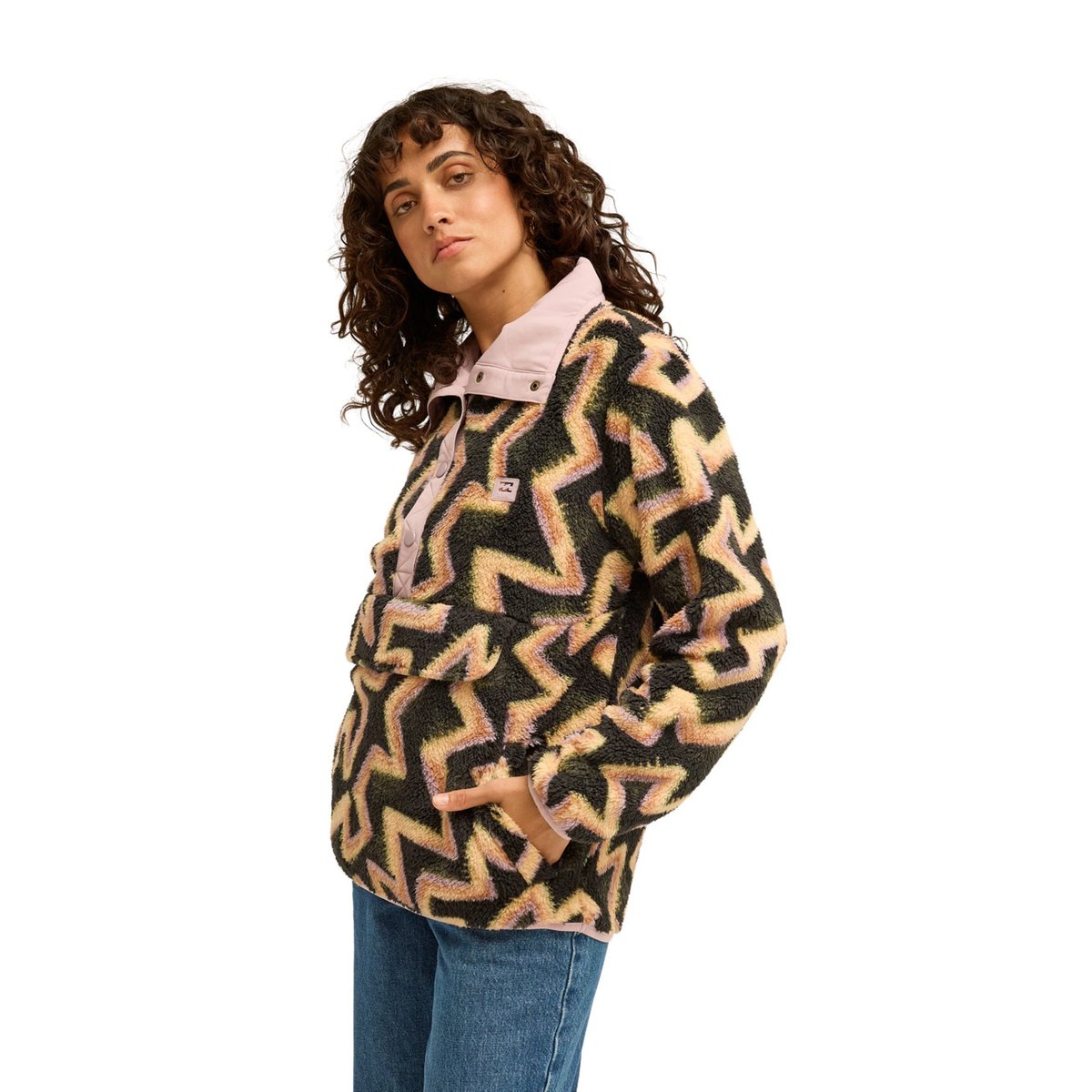Polaire en sherpa col montant SWITCHBACK noir black sands, BILLABONG