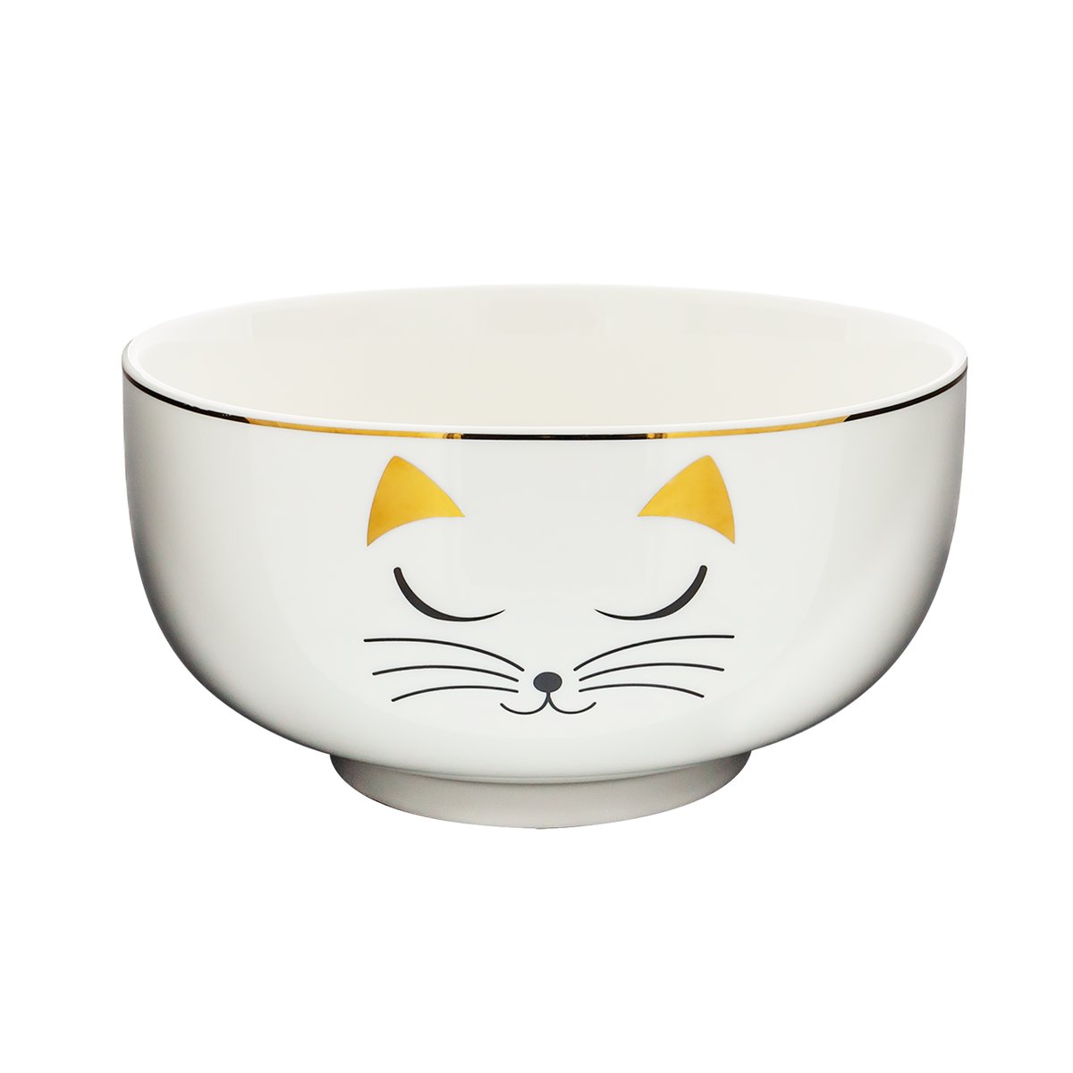 Saladier en porcelaine Matinal Salade white cat, PYLONES