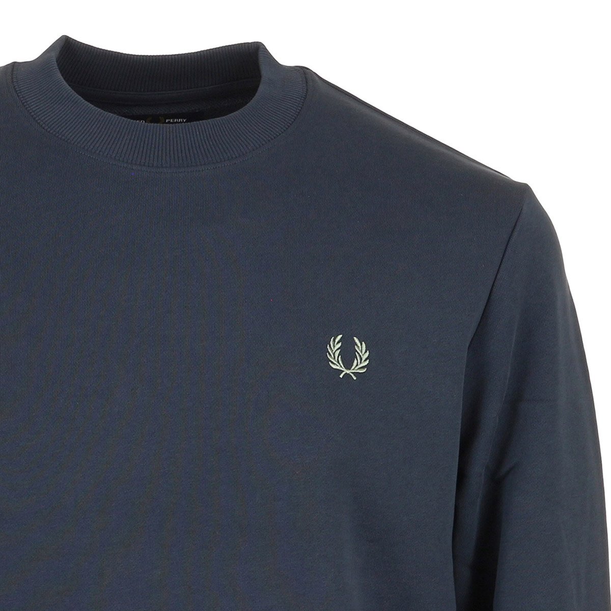 CREW NECK SWEATSHIRT dark air force ecru seagrass, FRED PERRY