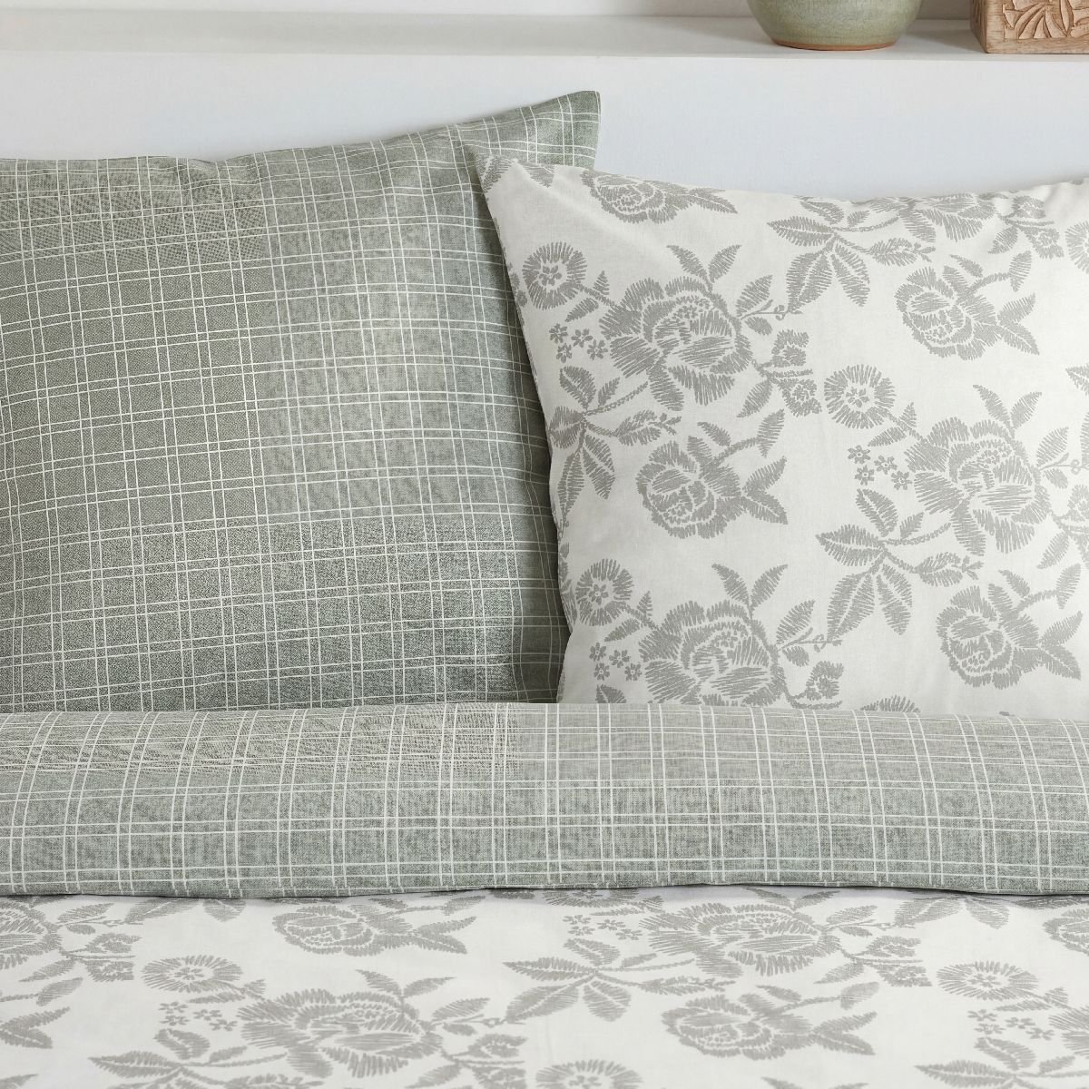 Parure de lit 2 personnes imprimé SUNSHINE VERA beige, TODAY