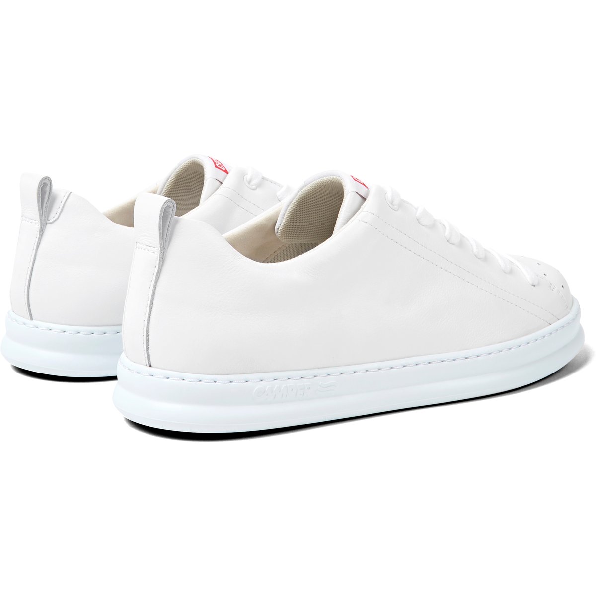 Baskets À Lacets Cuir Runner Four blanc, CAMPER