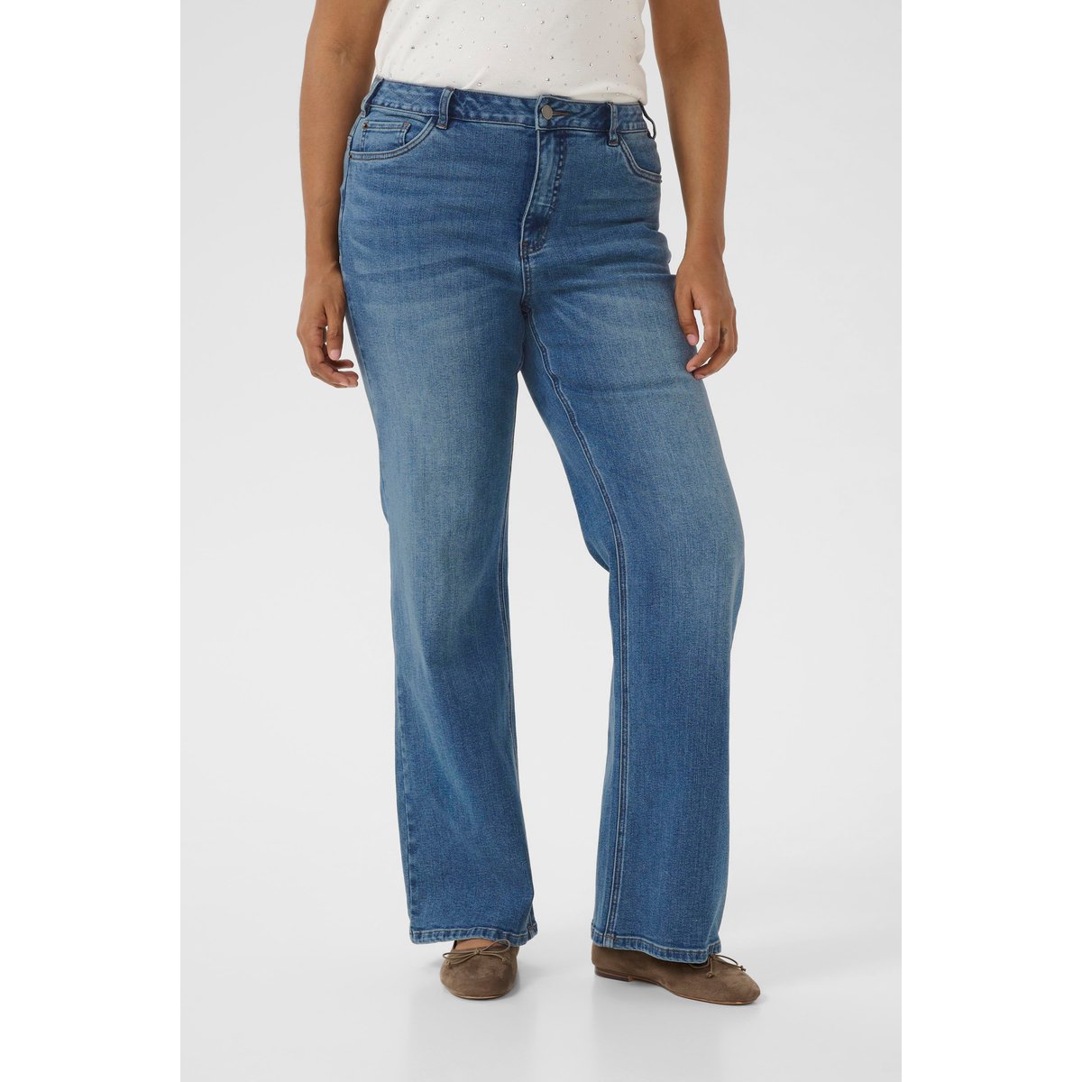 Jeans bleu medium blue denim, KAFFE CURVE