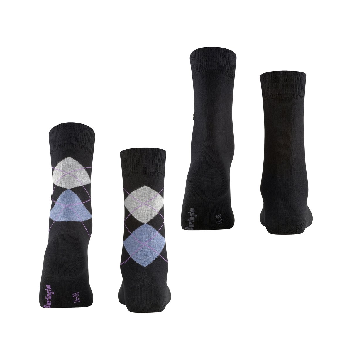 Chaussettes Everyday Mix 2-Pack Opaque noir basique, BURLINGTON