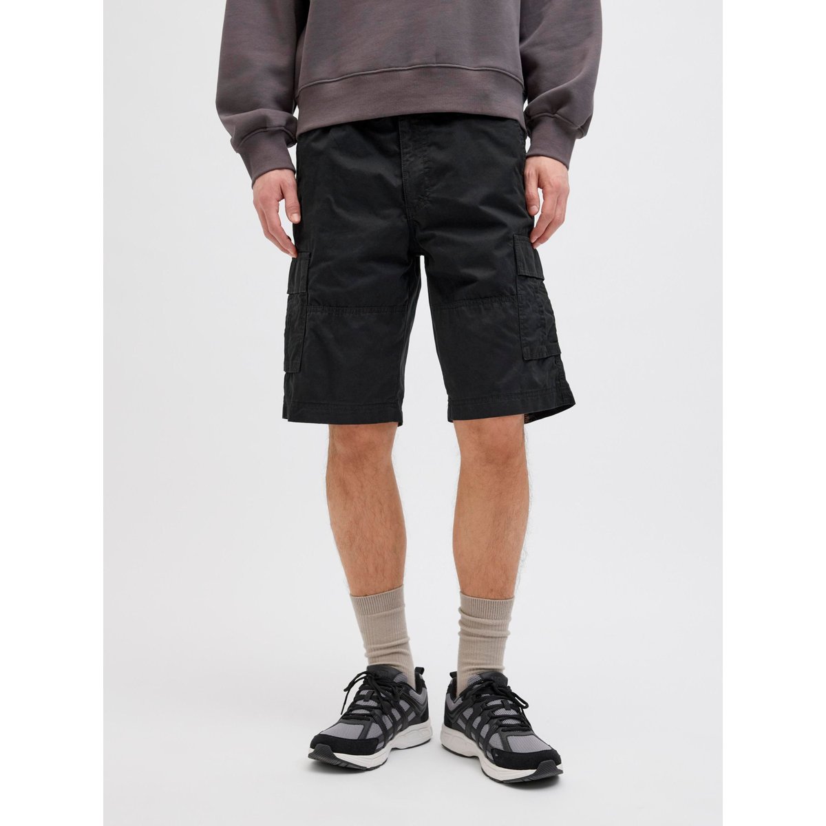 Short Cargo black 2, JACK & JONES