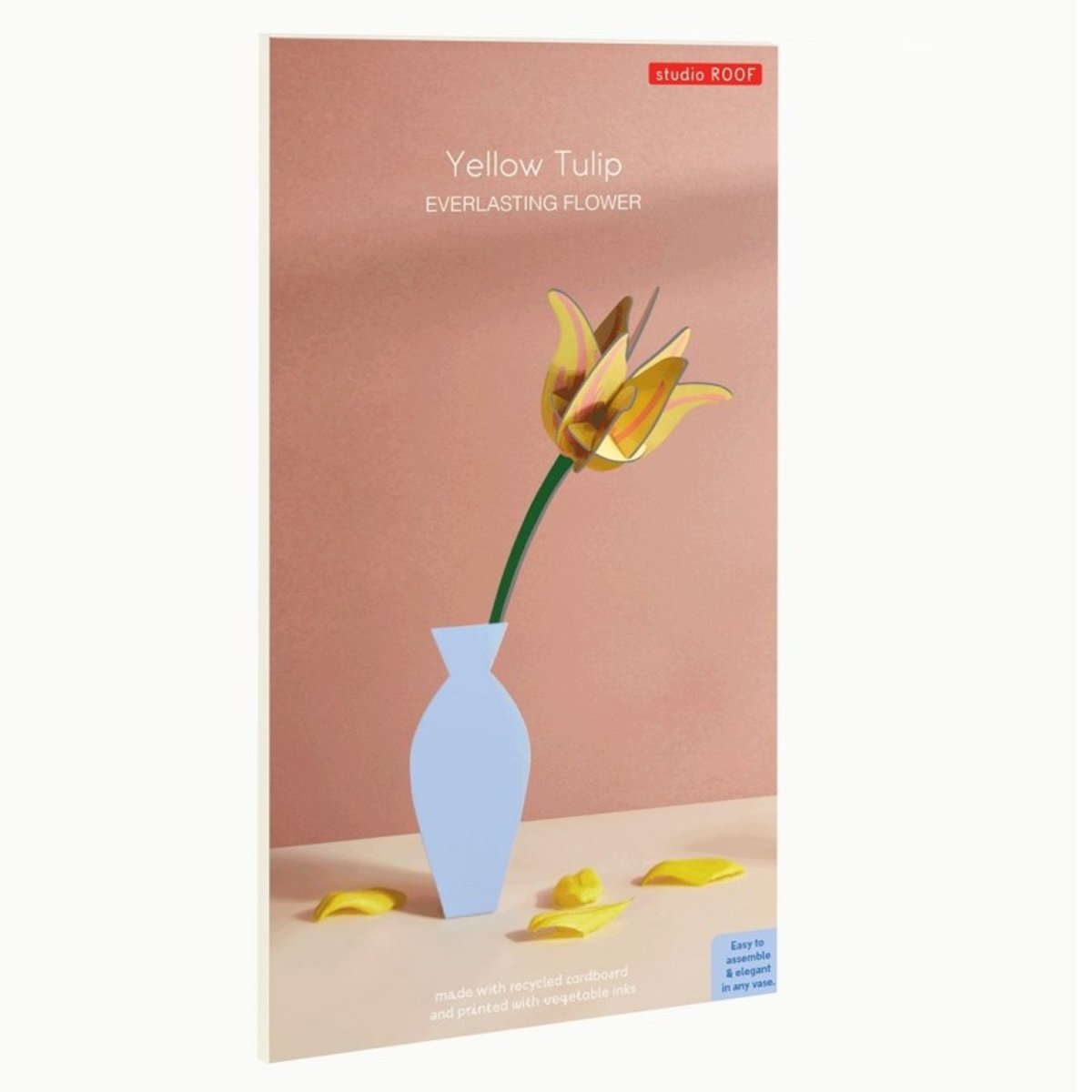 Fleur décorative carton tulipe jaune, STUDIO ROOF