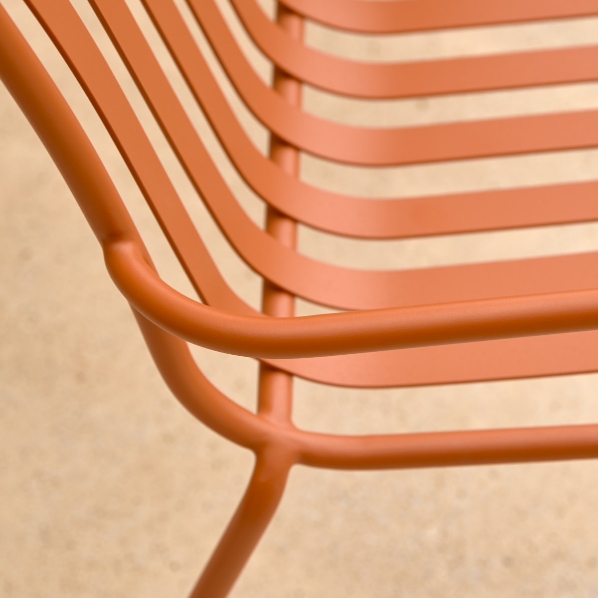 Banc de jardin en Métal, GABY orange, TIKAMOON