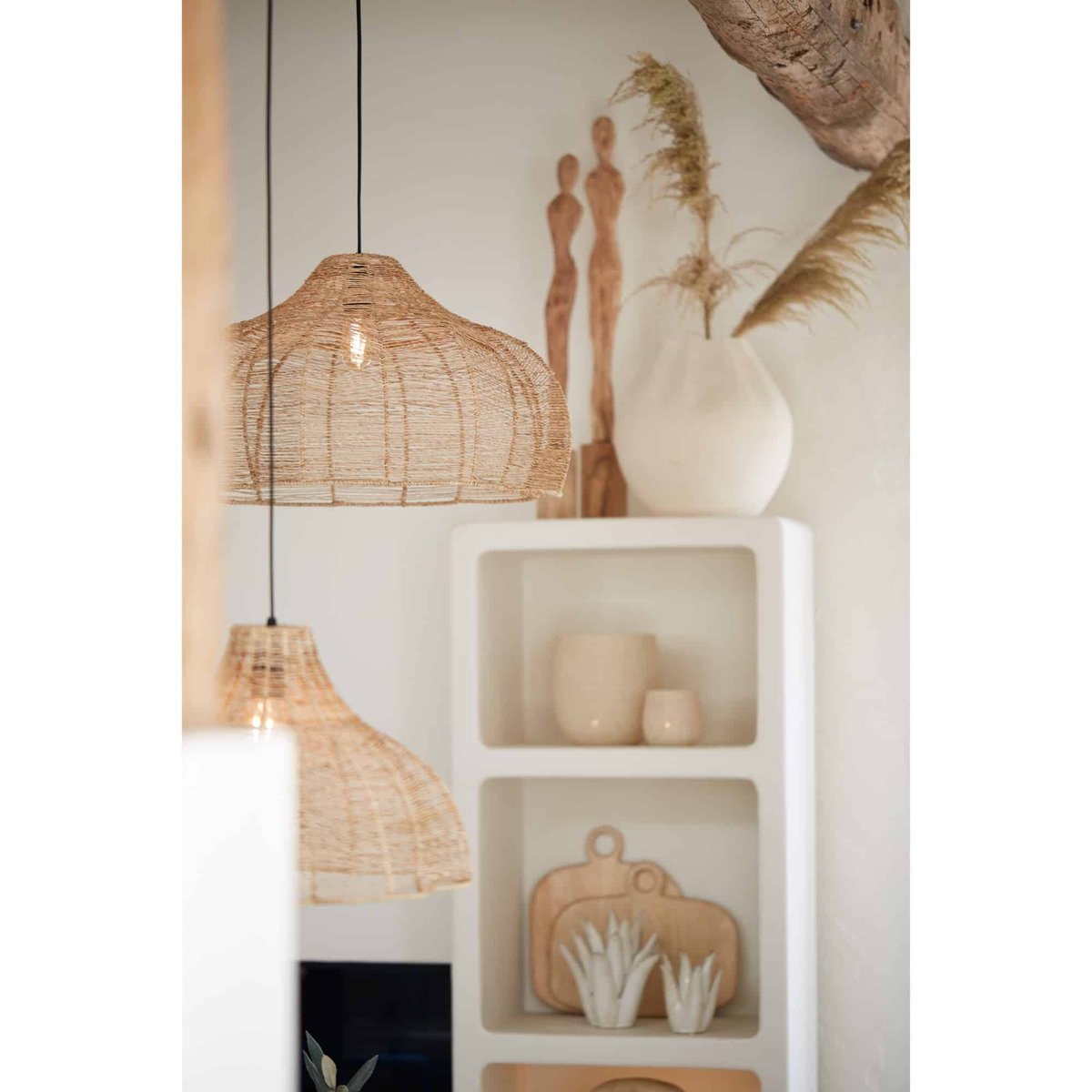 Abat-Jour Textiles TONODA naturel, LIGHT & LIVING