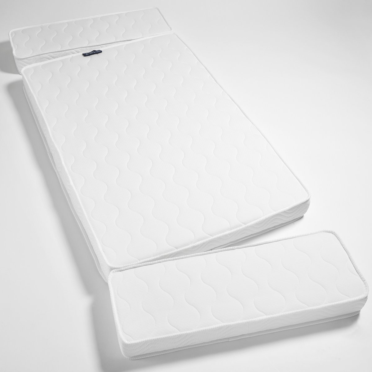 Matelas évolutif 3 parties 90x200 cm blanc, LES MATELAS DE MORPHEE