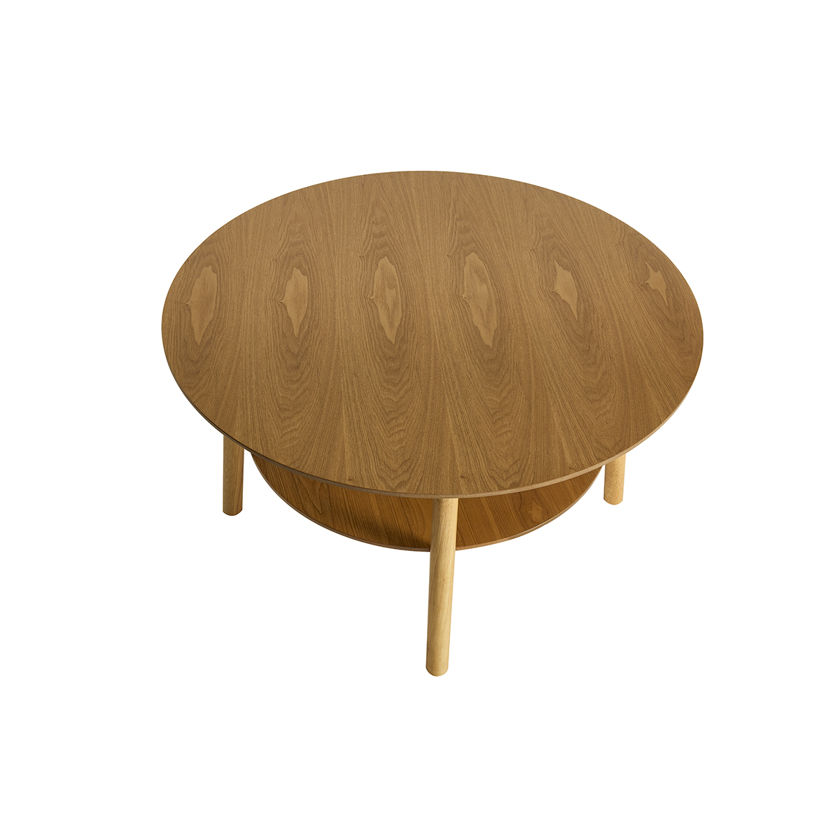 Table basse ronde en bois clair D80 cm MALVA naturel, MILIBOO