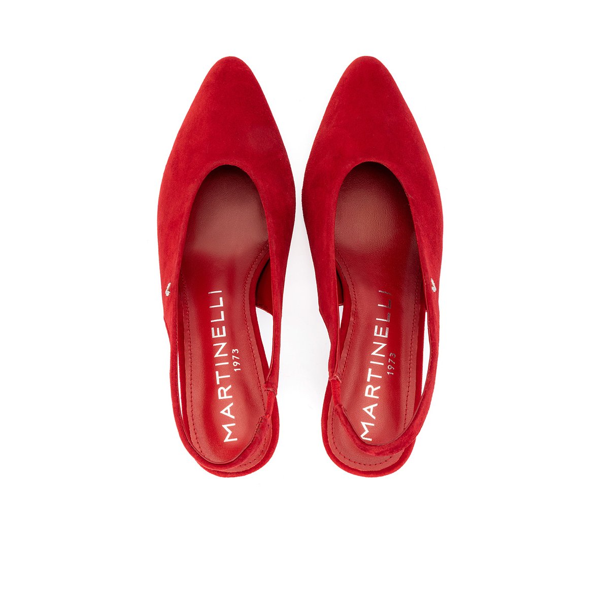 Chaussures à talon cuir Adda red, MARTINELLI