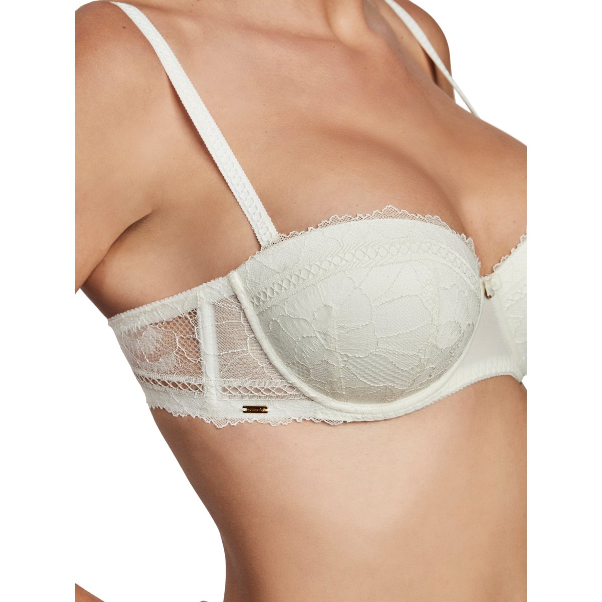 Soutien-gorge bandeau push-up AGATHA MARIAGE ivoire, SELMARK