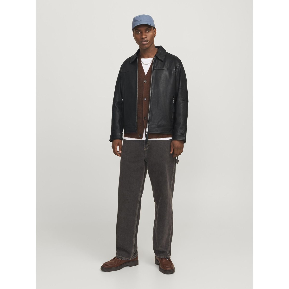Veste En Cuir black, JACK & JONES