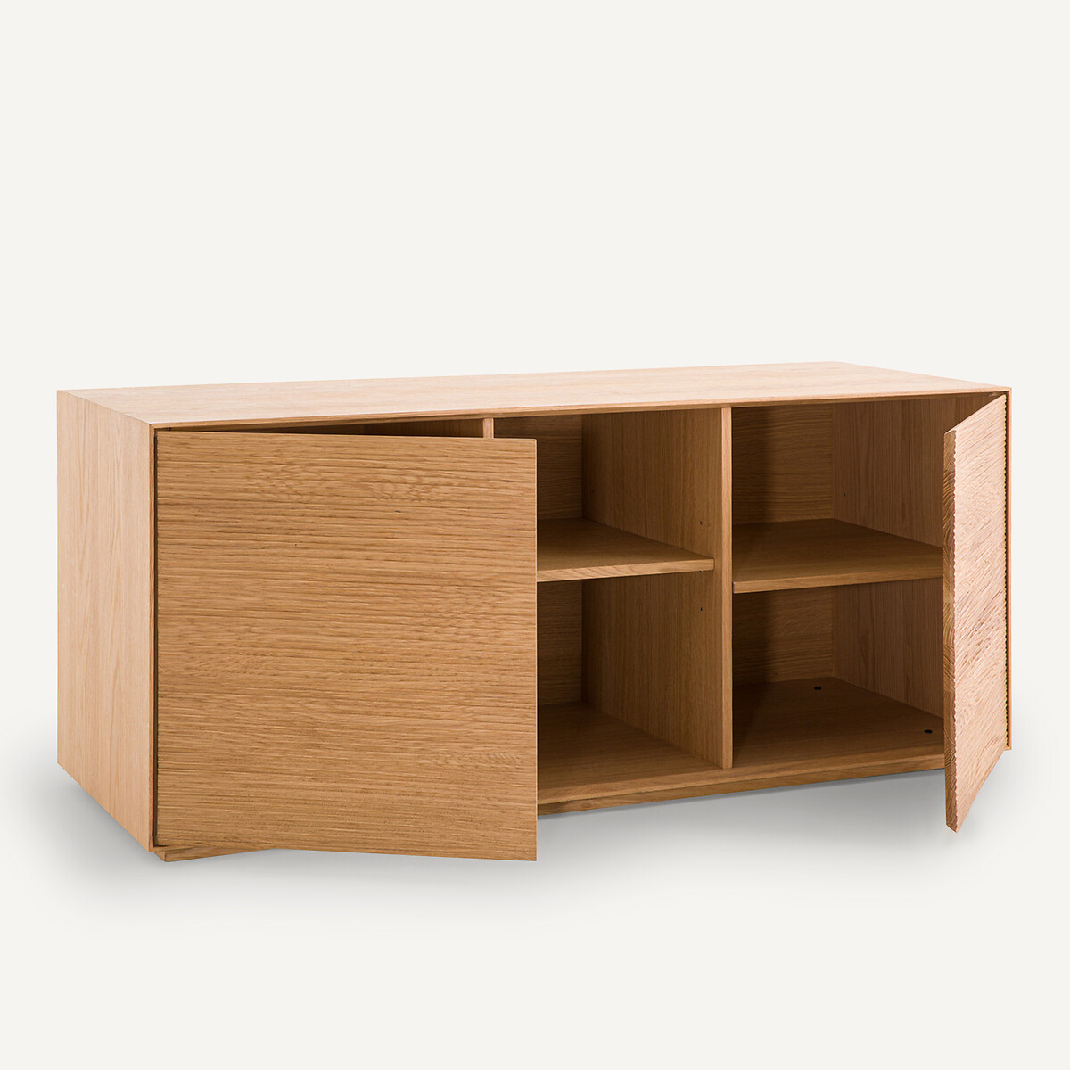 Caisson bureau 2 portes, chêne et plaqué, Mikube chêne naturel, AM.PM