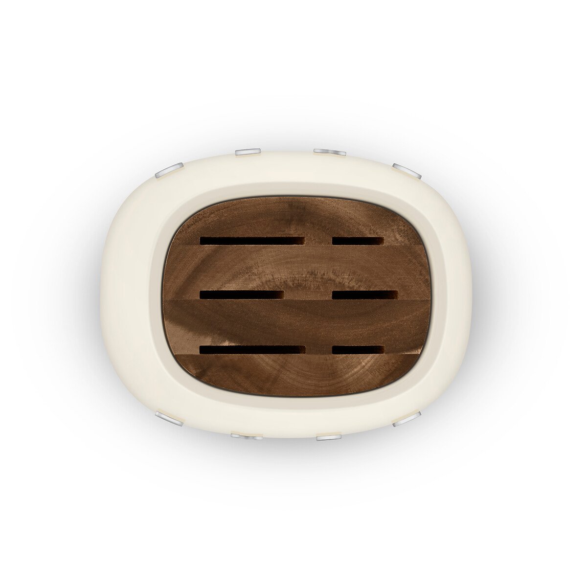 Bloc de 6 couteaux multi-usages crème, SMEG