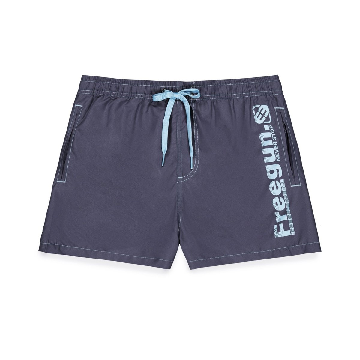Maillot de Bain Short Microfibre bleu/gris, FREEGUN