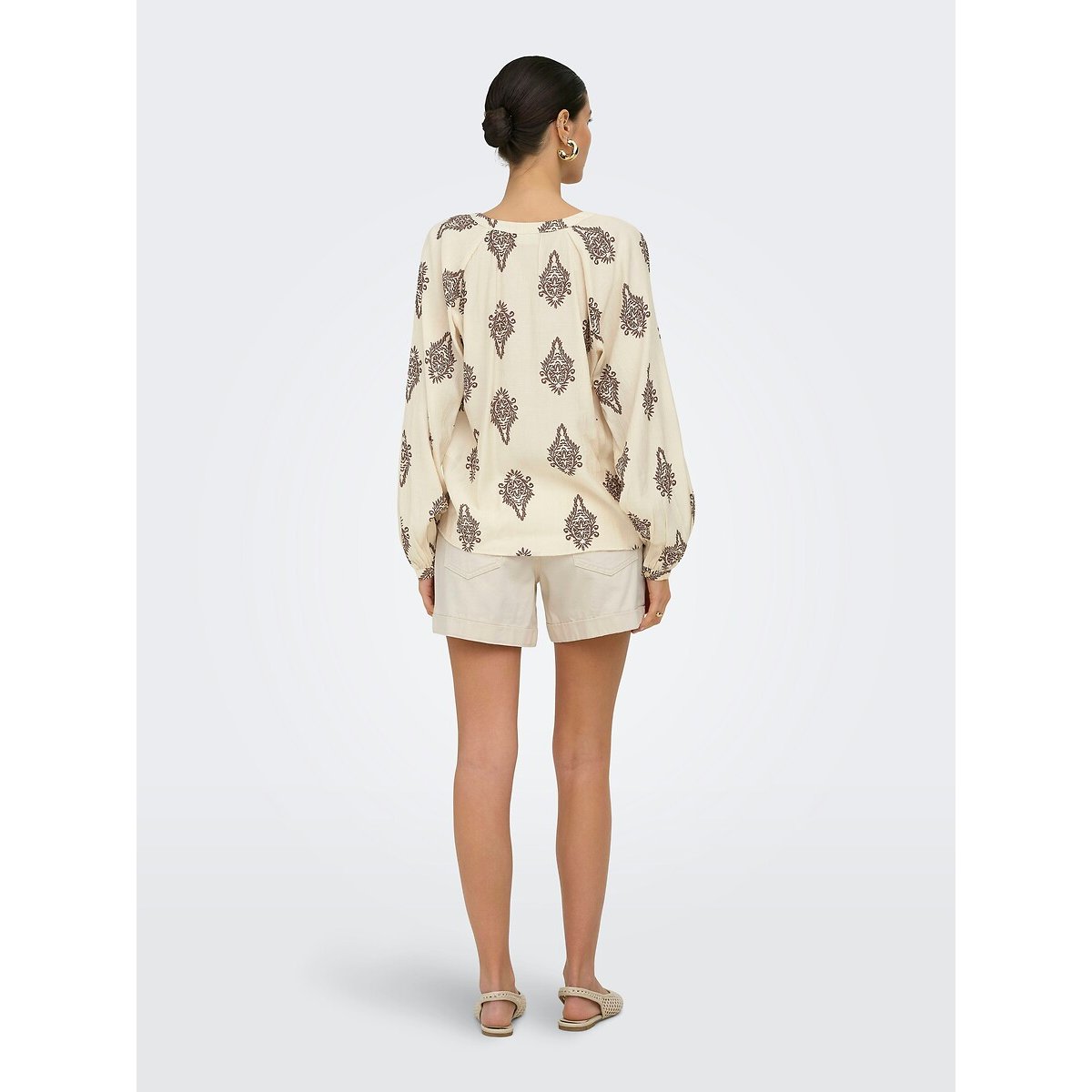 Blouse imprimée imprimé écru, JDY