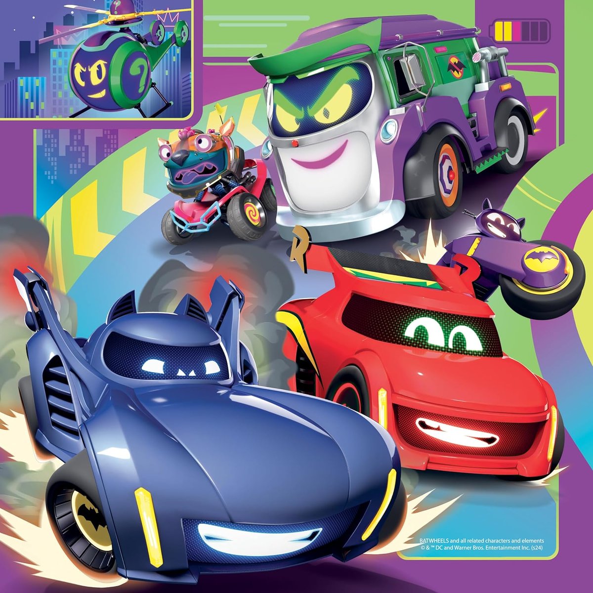 Puzzle Appel à tous les Batwheels 3x49 pcs noir, RAVENSBURGER