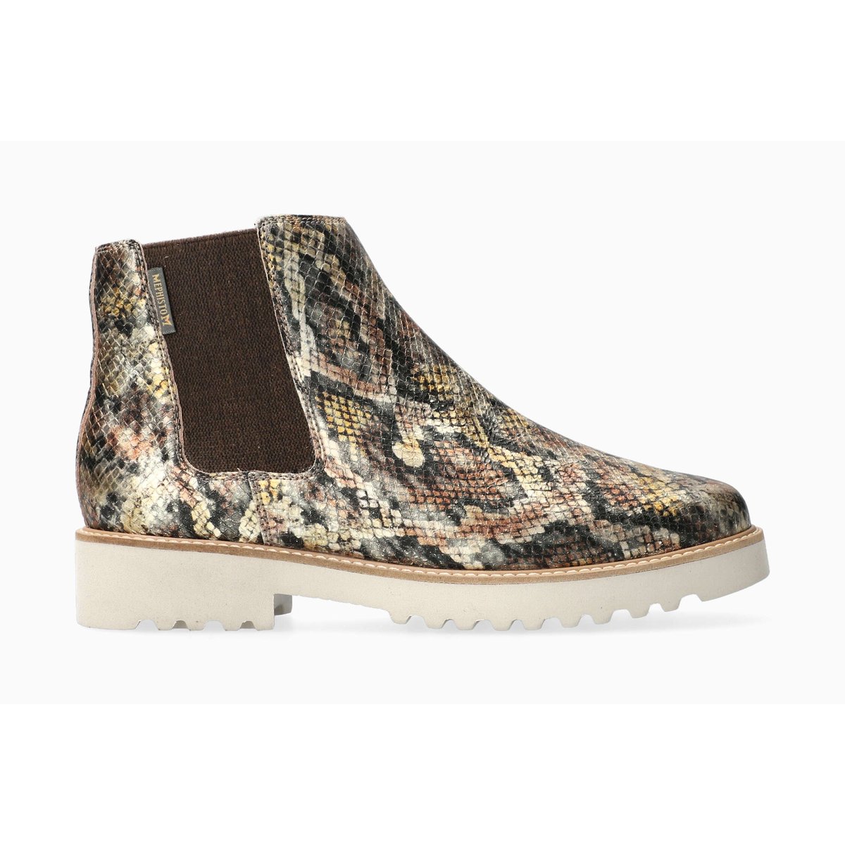 Bottines en cuir SILVA gris metal p5137, MEPHISTO