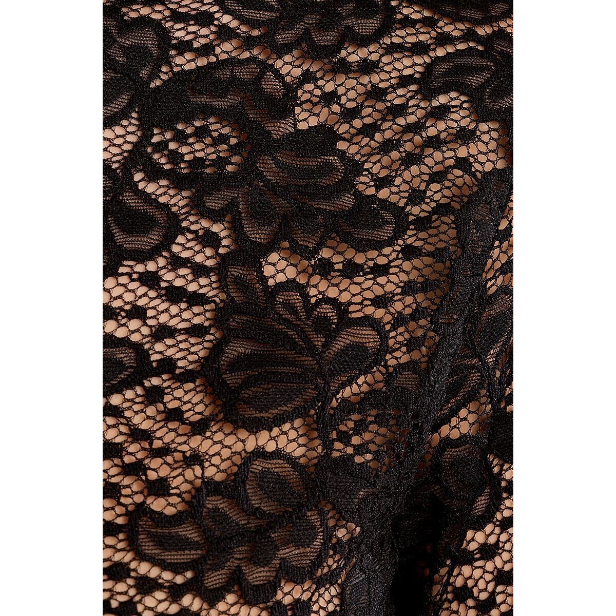 Pull col roulé en dentelle noir, MOLLY BRACKEN