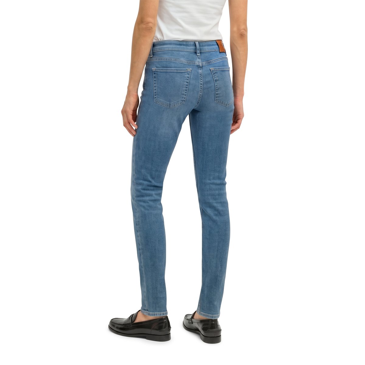 Jeans modèle Alby slim en Organic Cotton Stretch bleu, MARC O'POLO