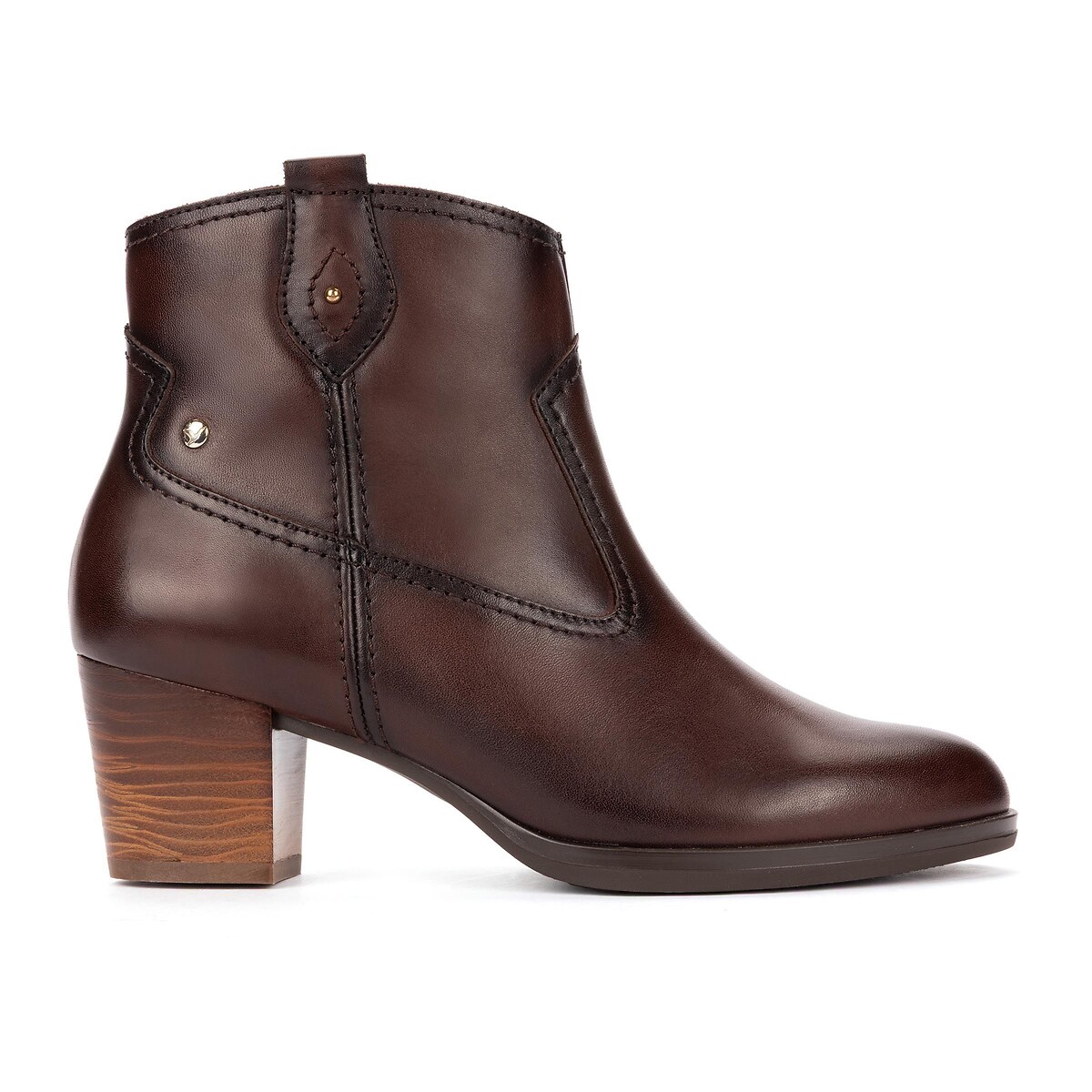 Lederstiefeletten mit Absatz, ZAMORA dunkelbraun, PIKOLINOS